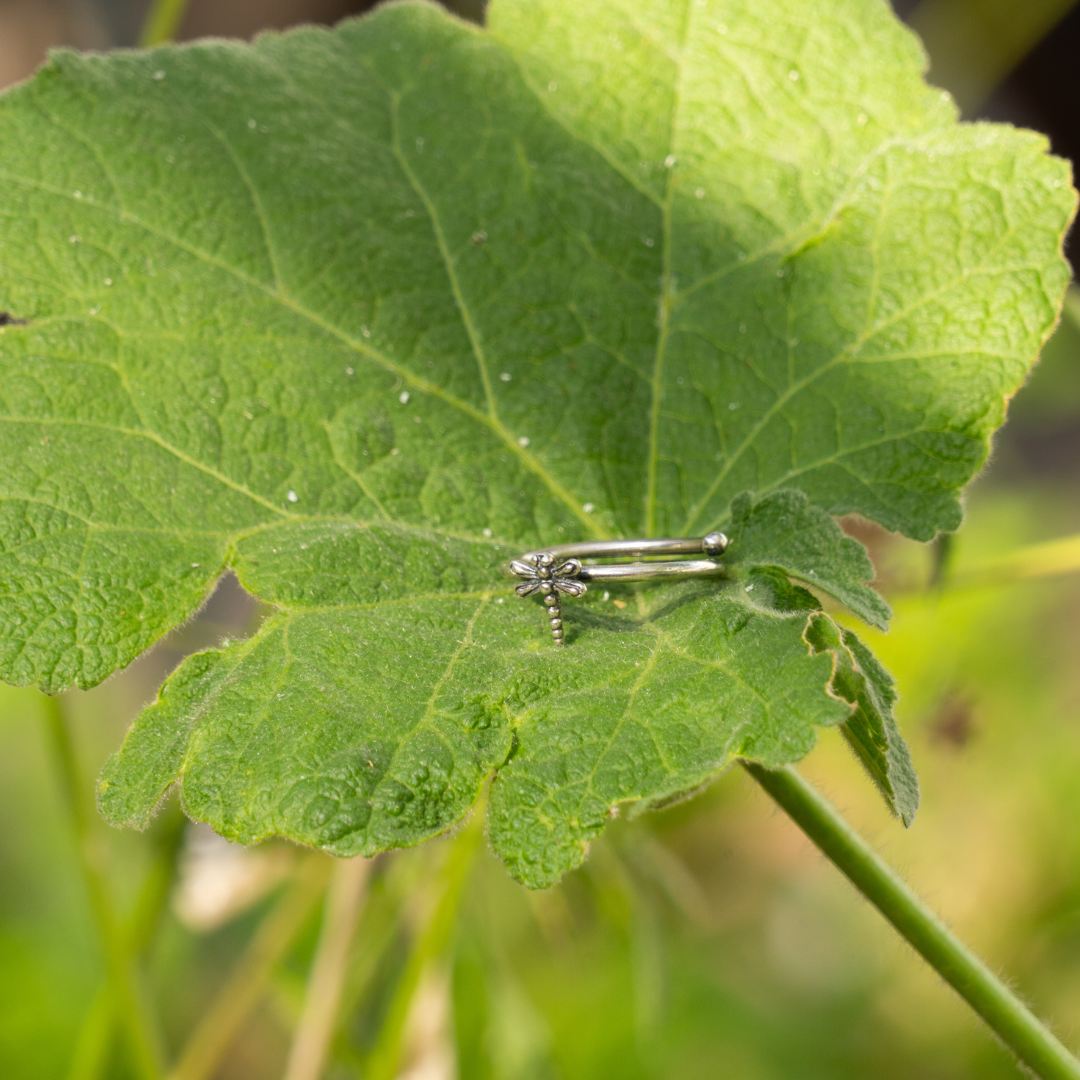 Anillo  Libélula al vuelo