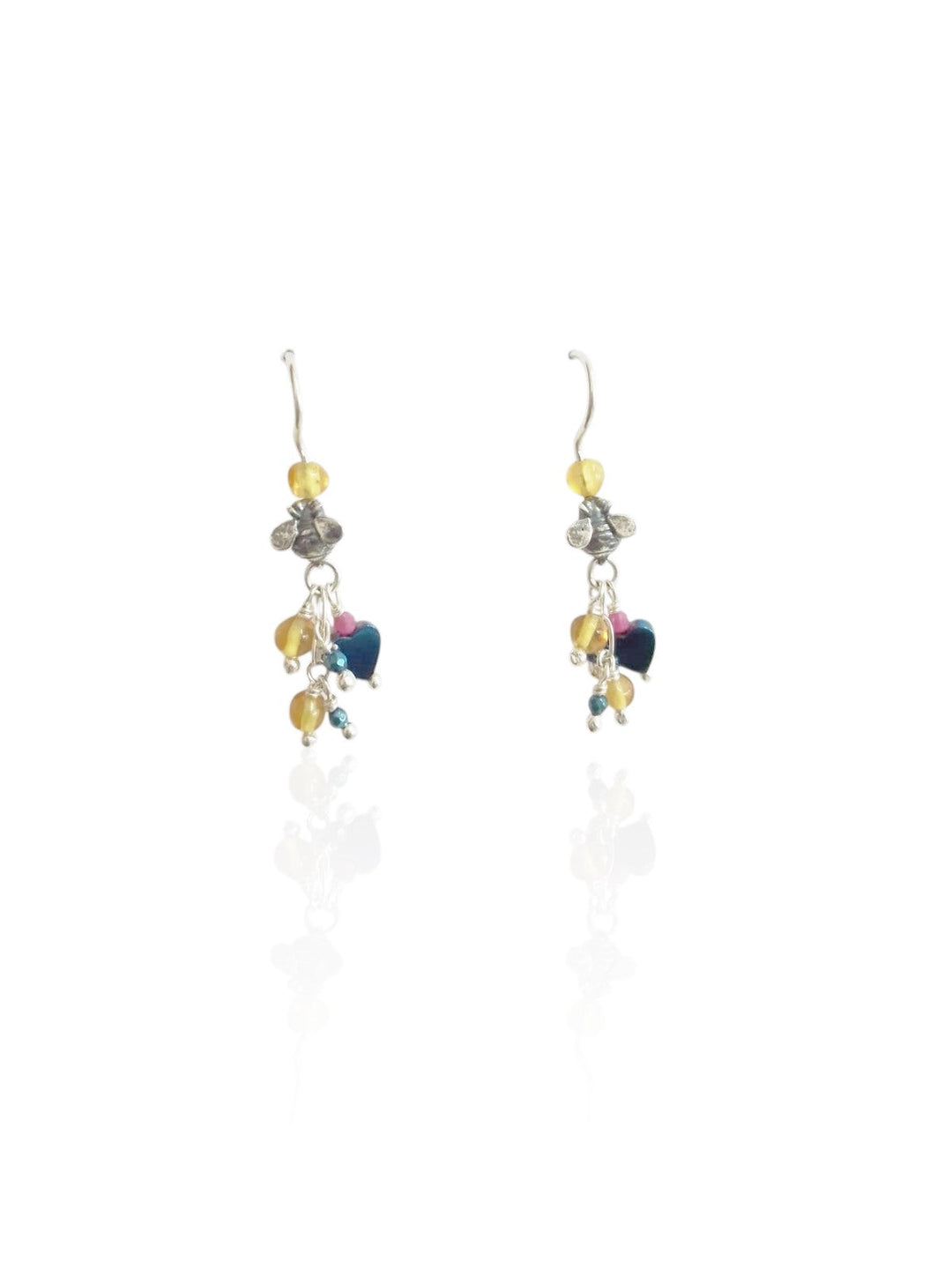 Aretes Abeja con Rubí