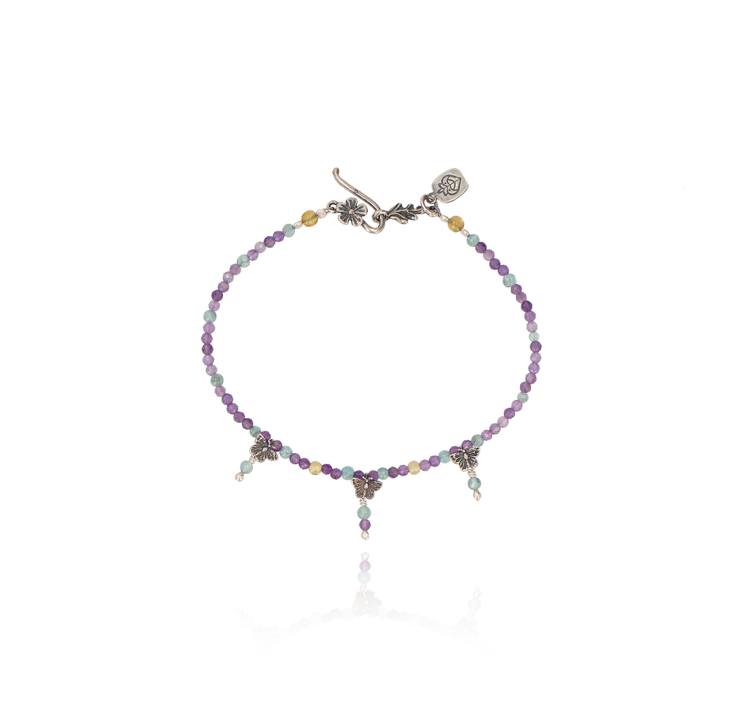 Pulsera 3 mariposas monarcas mini